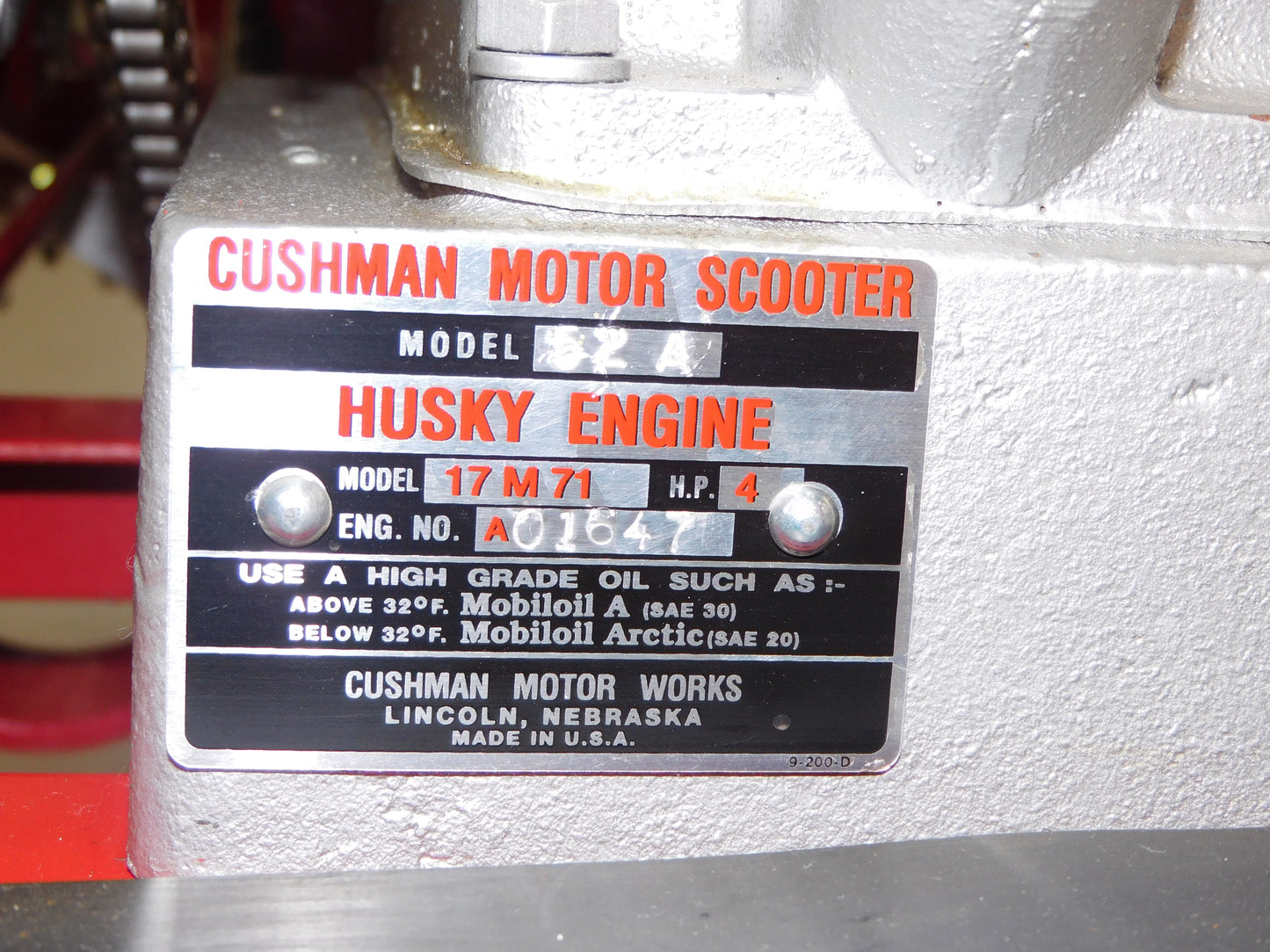 STK 10395  1947 Cushman Model 52-A