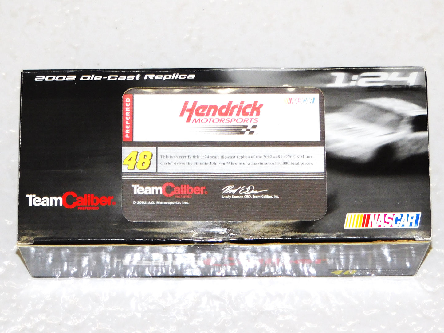 STK 10310  2002 Autographed Jimmie Johnson Rookie Sample 1:24 Diecast