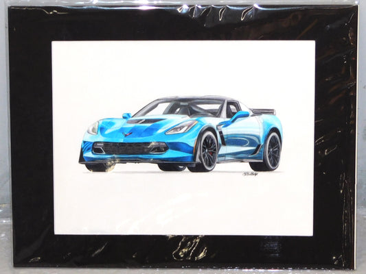 STK 10344  Blue C7 Original Artwork by Marris Gulledge