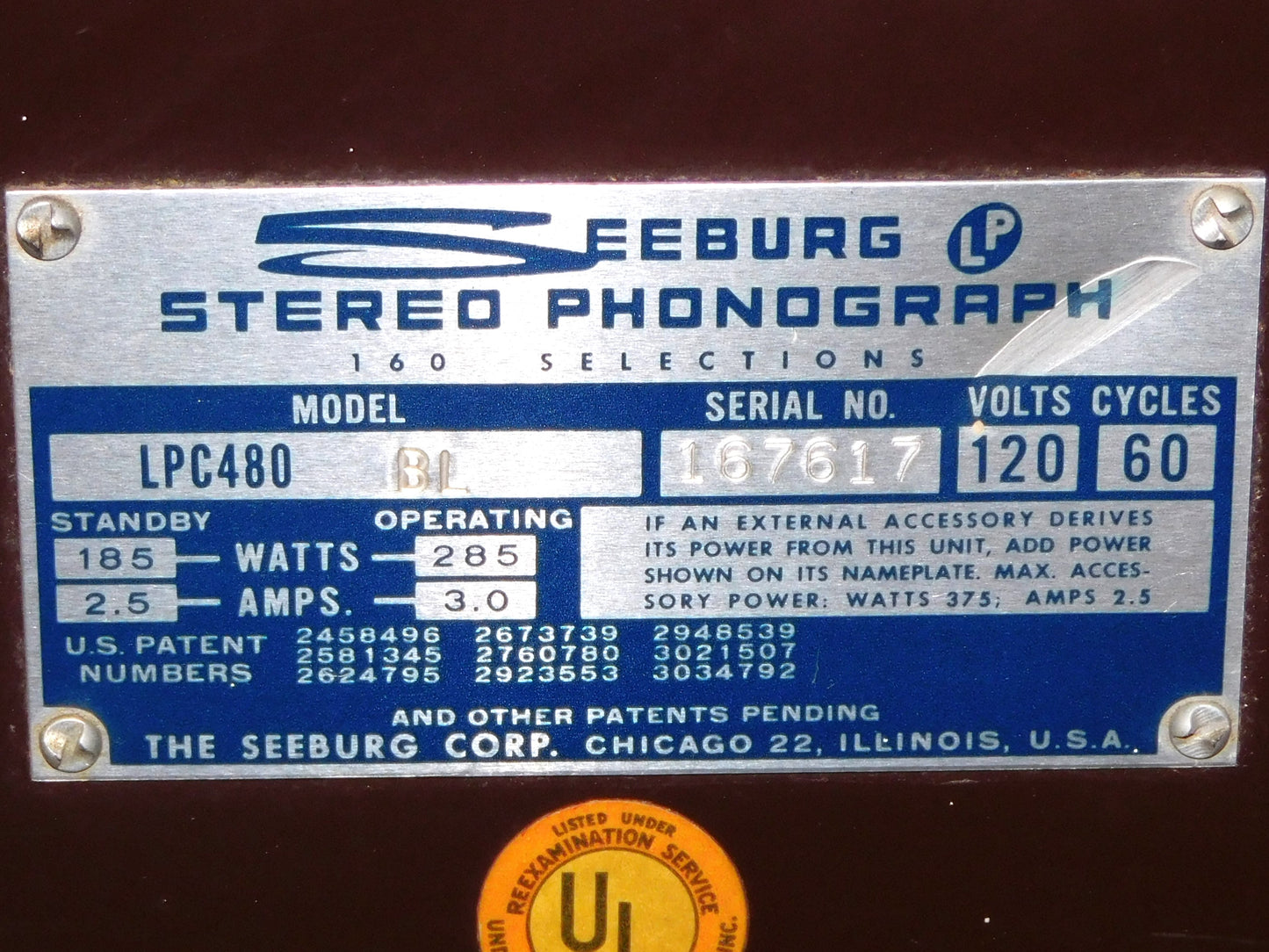 STK 10399 1964 Seeburg LPC480 Jukebox