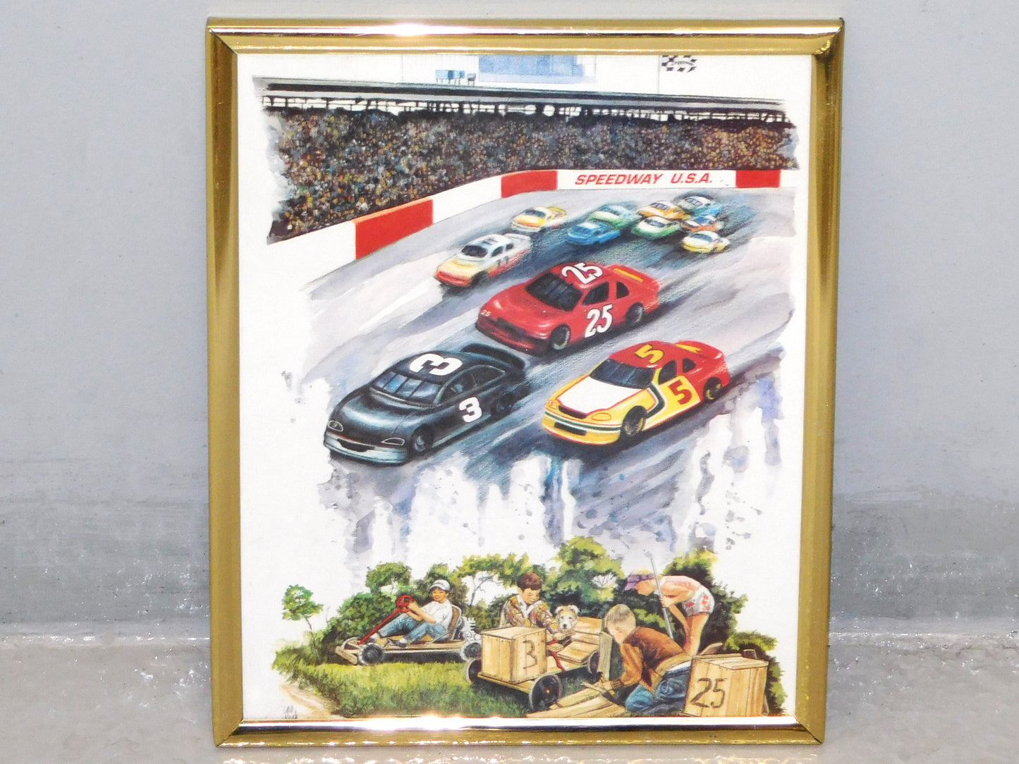 STK 10361 Earnhardt, Labonte, Schrader Framed Print by Leo Koch