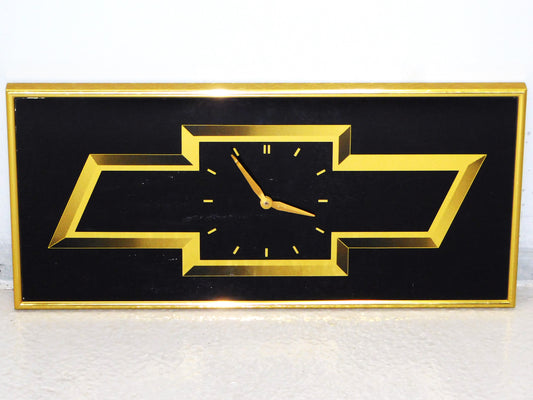 STK 10456 Chevrolet Gold Bow Tie Clock