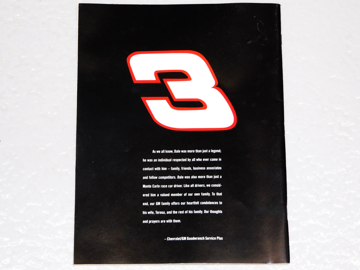 STK 10516 2001 Sports Illustrated Dale Earnhardt Tribute