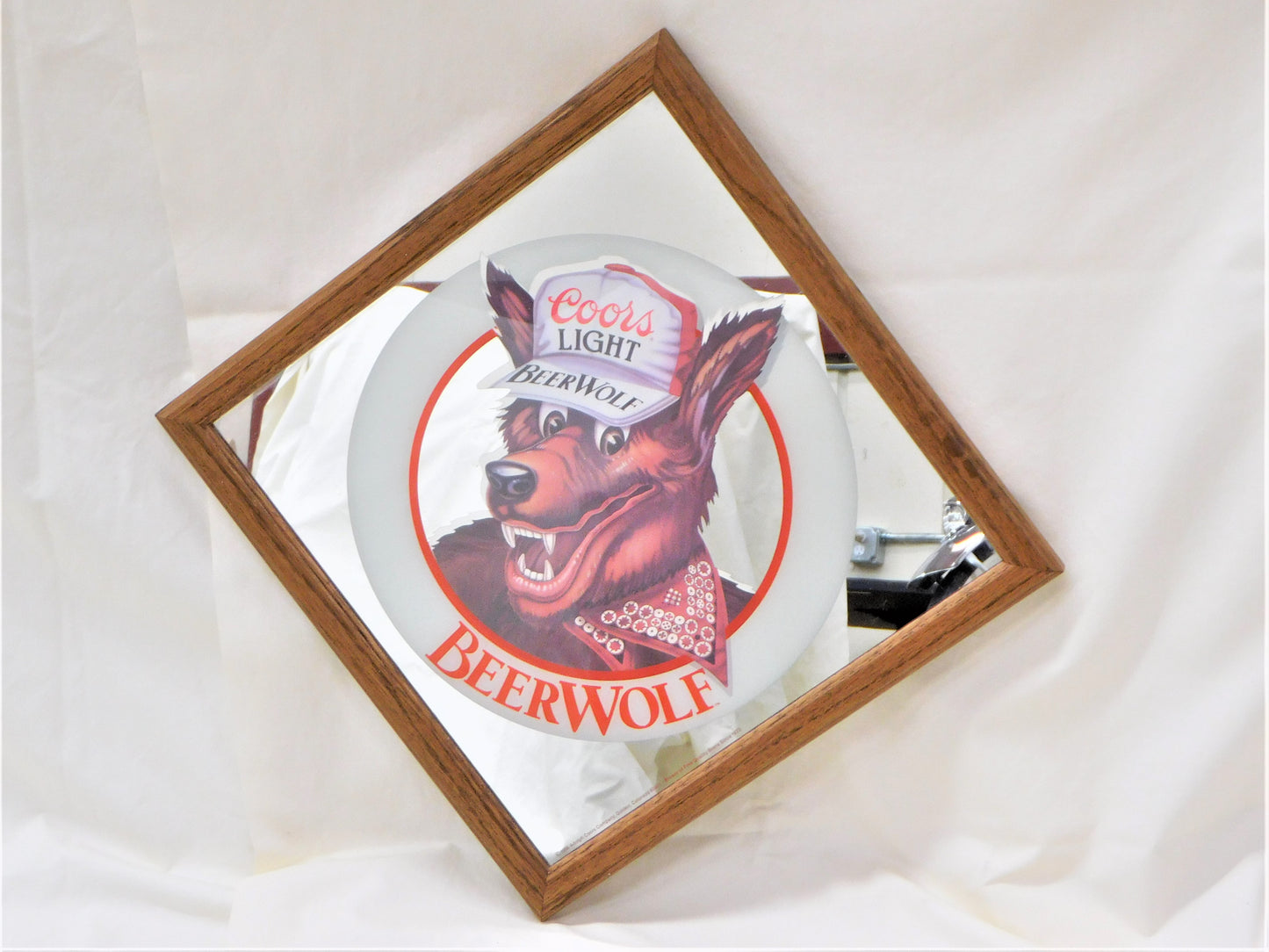 STK 10273 1986 Coors Light BeerWolf Bar Mirror