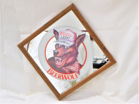 STK 10273  1986 Coors Light BeerWolf Bar Mirror