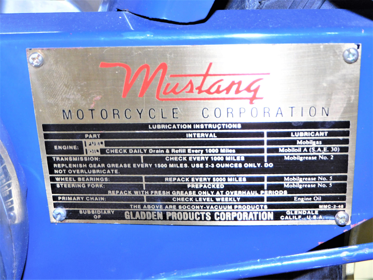 STK 10285 1947 Mustang Model 2