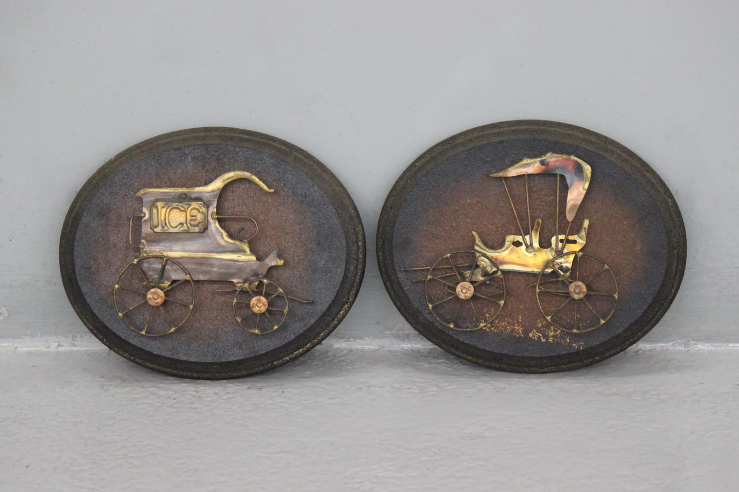 STK 10413 Handmade Metal Antique Car Art Set