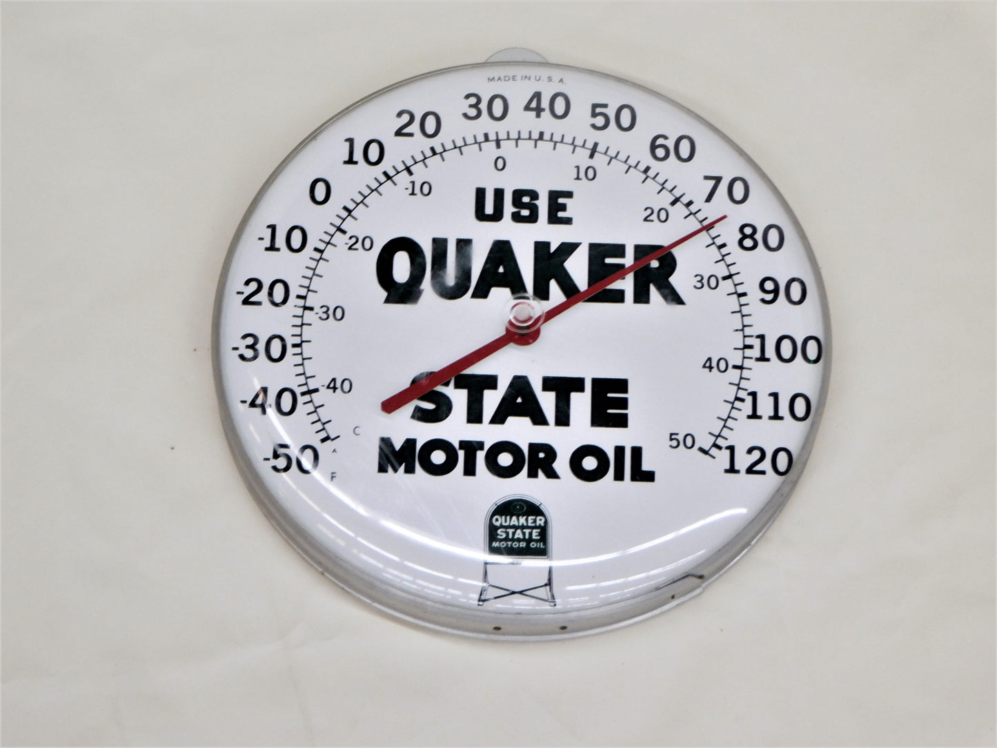 Round Quaker State Thermometer