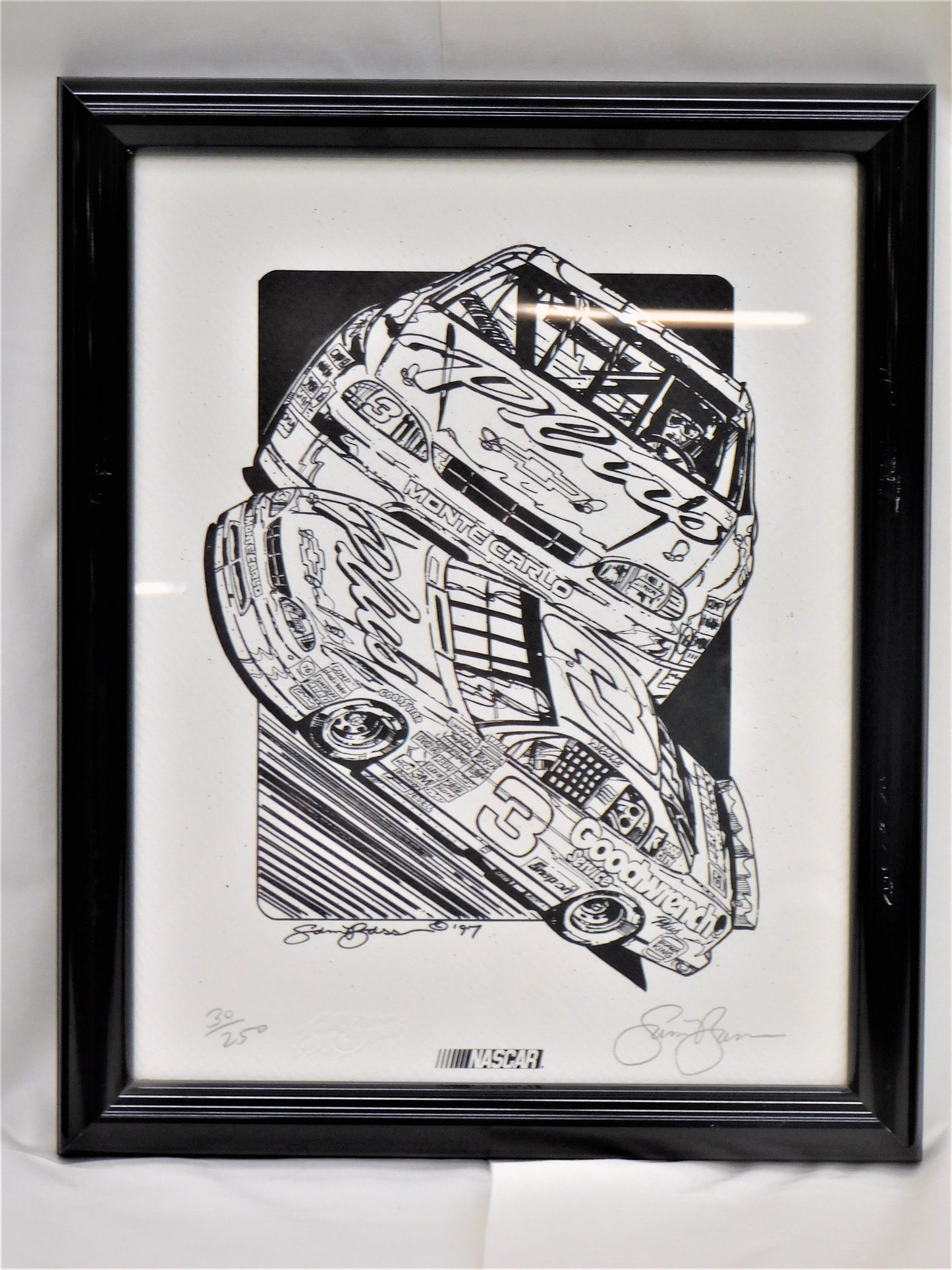 1997 Sam Bass Earnhardt Set of 3 Prints