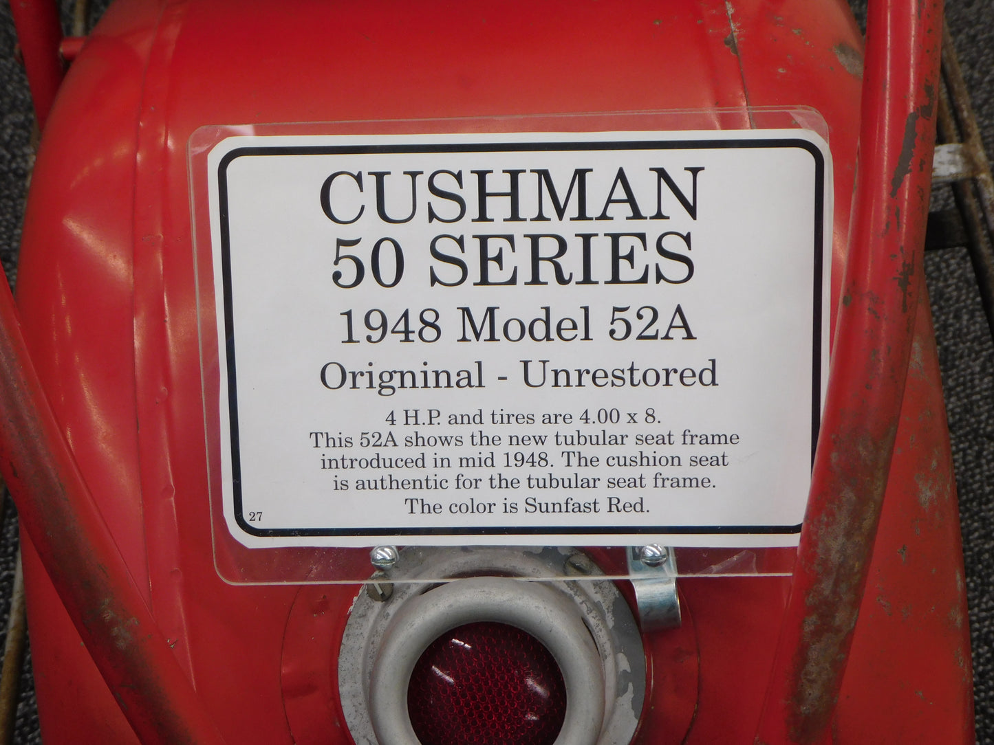 STK 10119  1948 Cushman Pacemaker Model 52A Scooter