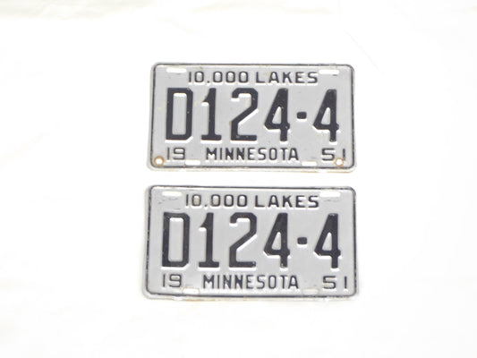 STK 10175  1951 Minnesota Plate Set