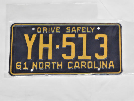 STK 10135-10143  1961 North Carolina Unissued License Plates