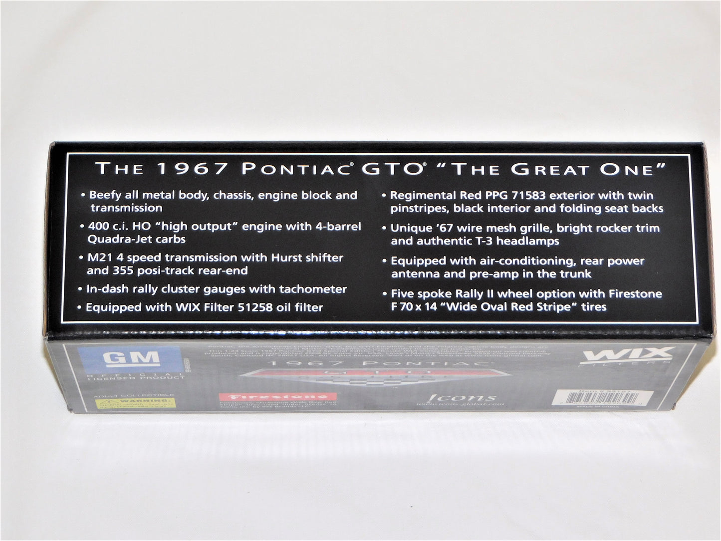 STK 10153  WIX 1967 Pontiac GTO 1/24 Die Cast *Price Includes Tax and Shipping within the US*