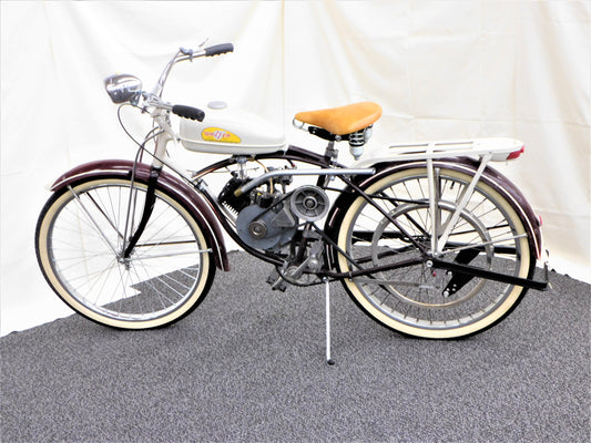 STK 10205  1950 Schwinn S-4 Bicycle w/ Whizzer Motor