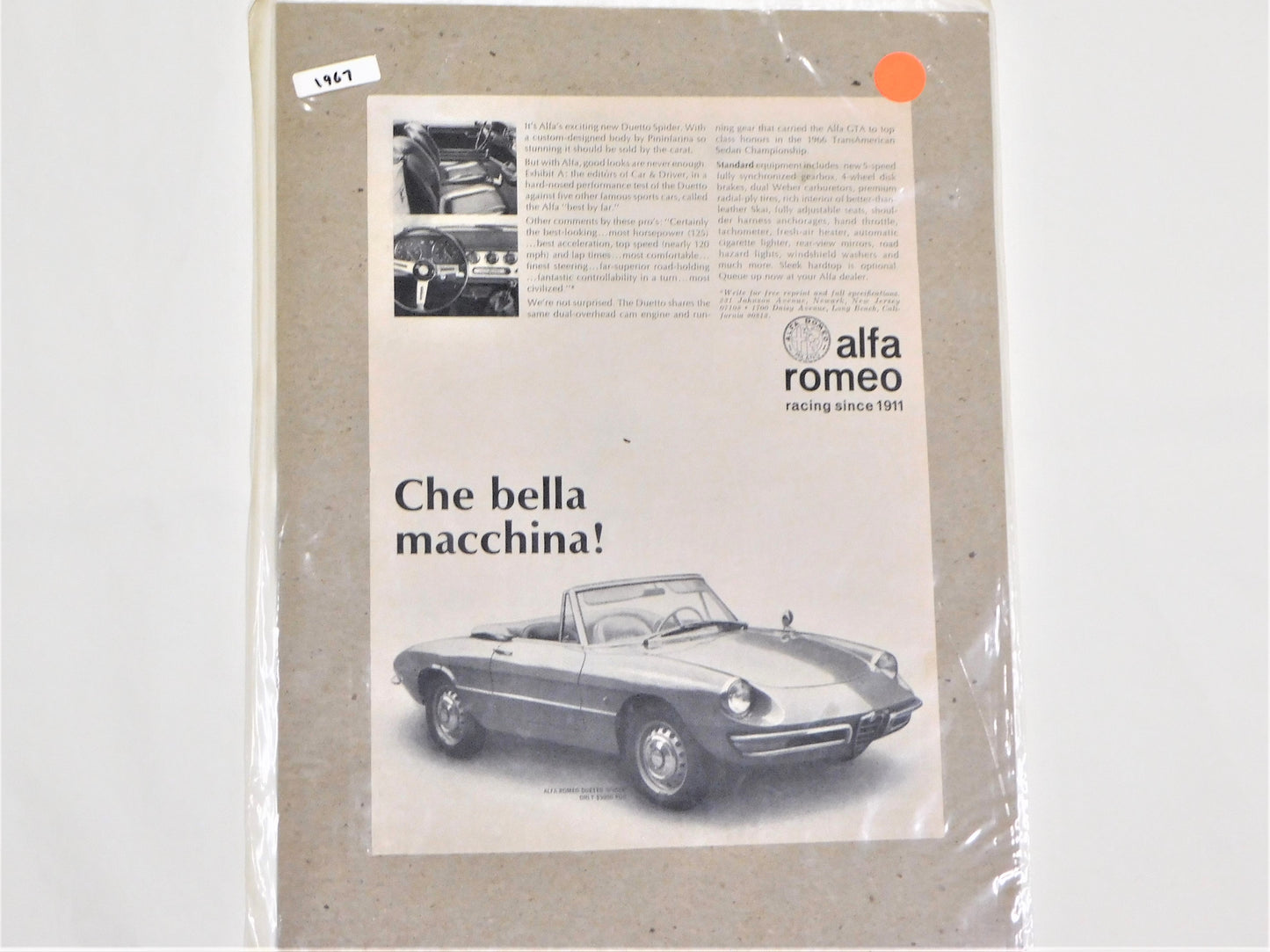 STK 27  1967 Original Alfa Romeo Ad