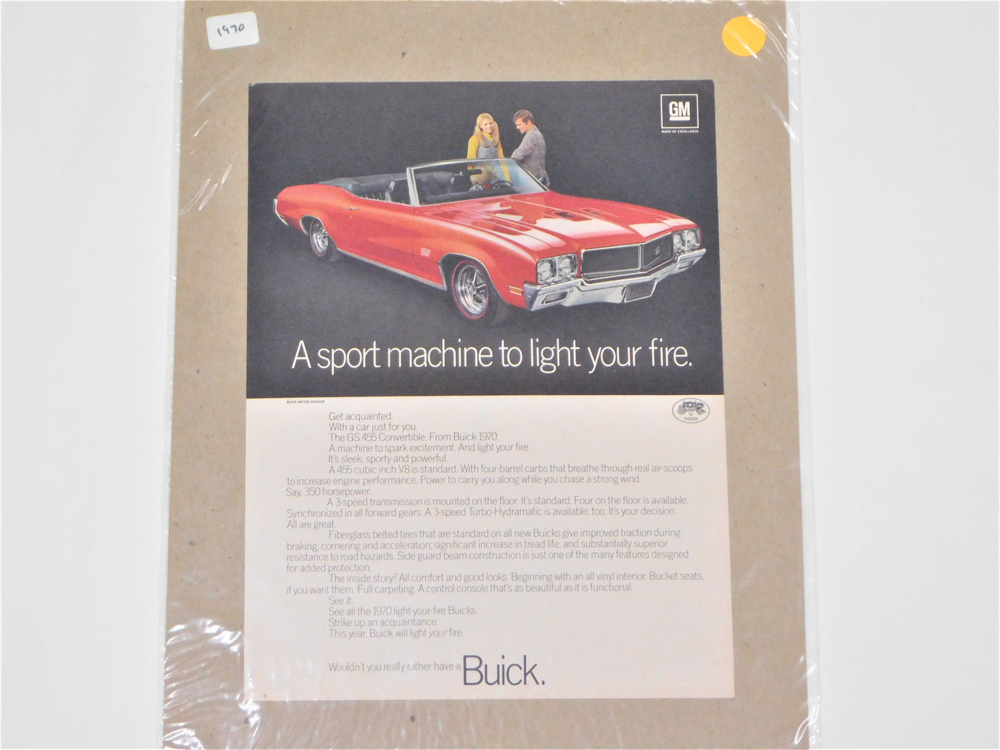 STK 35 1970 Original Buick GS Ad