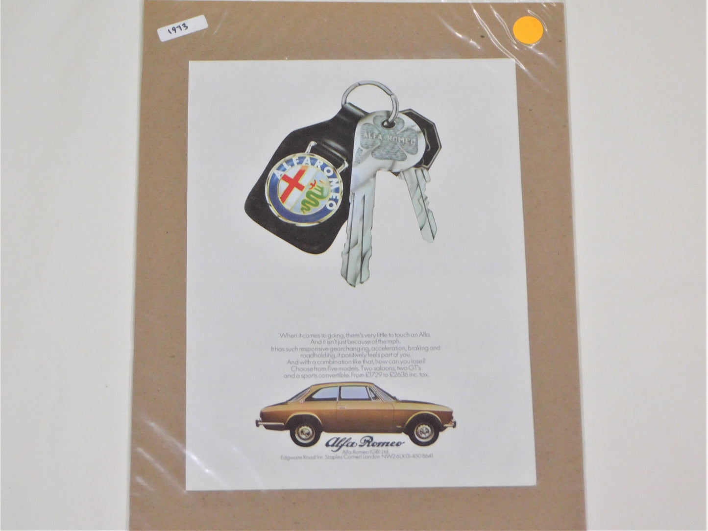 STK 39  1973 Original Alfa Romeo Ad