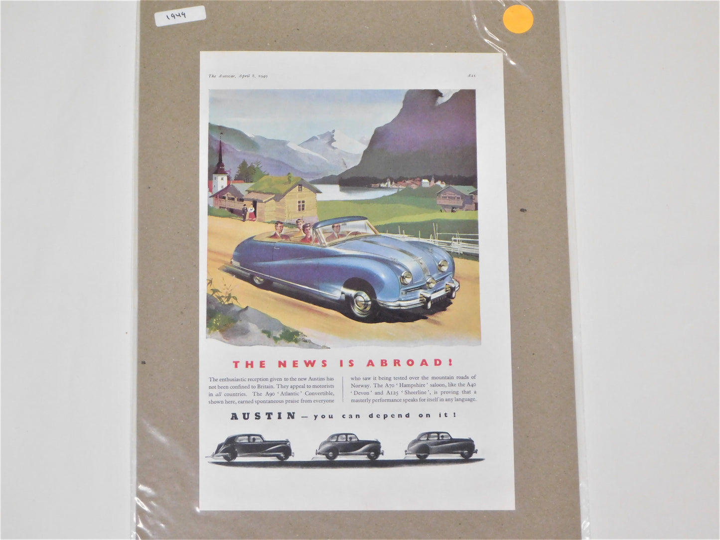 STK 40 1949 Original Austin Ad