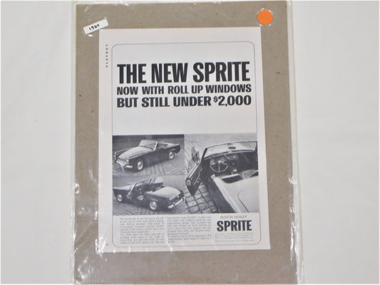 STK 41  1964 Original Austin Healey Sprite Ad