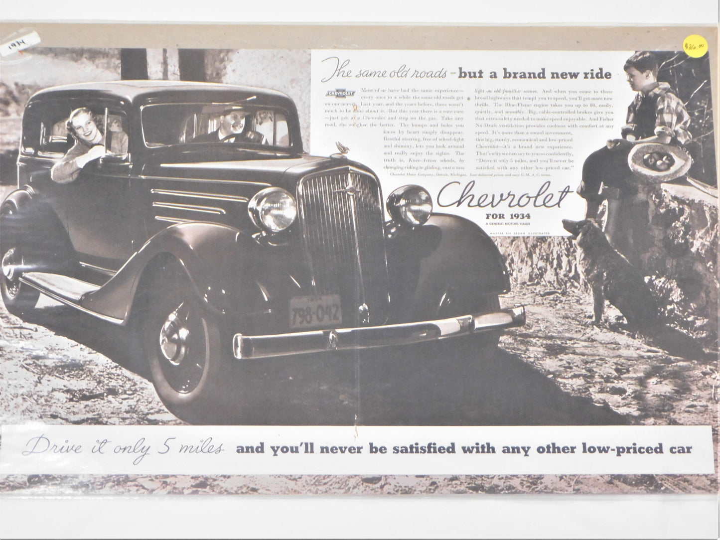 STK 4  1934 Original Chevrolet Ad