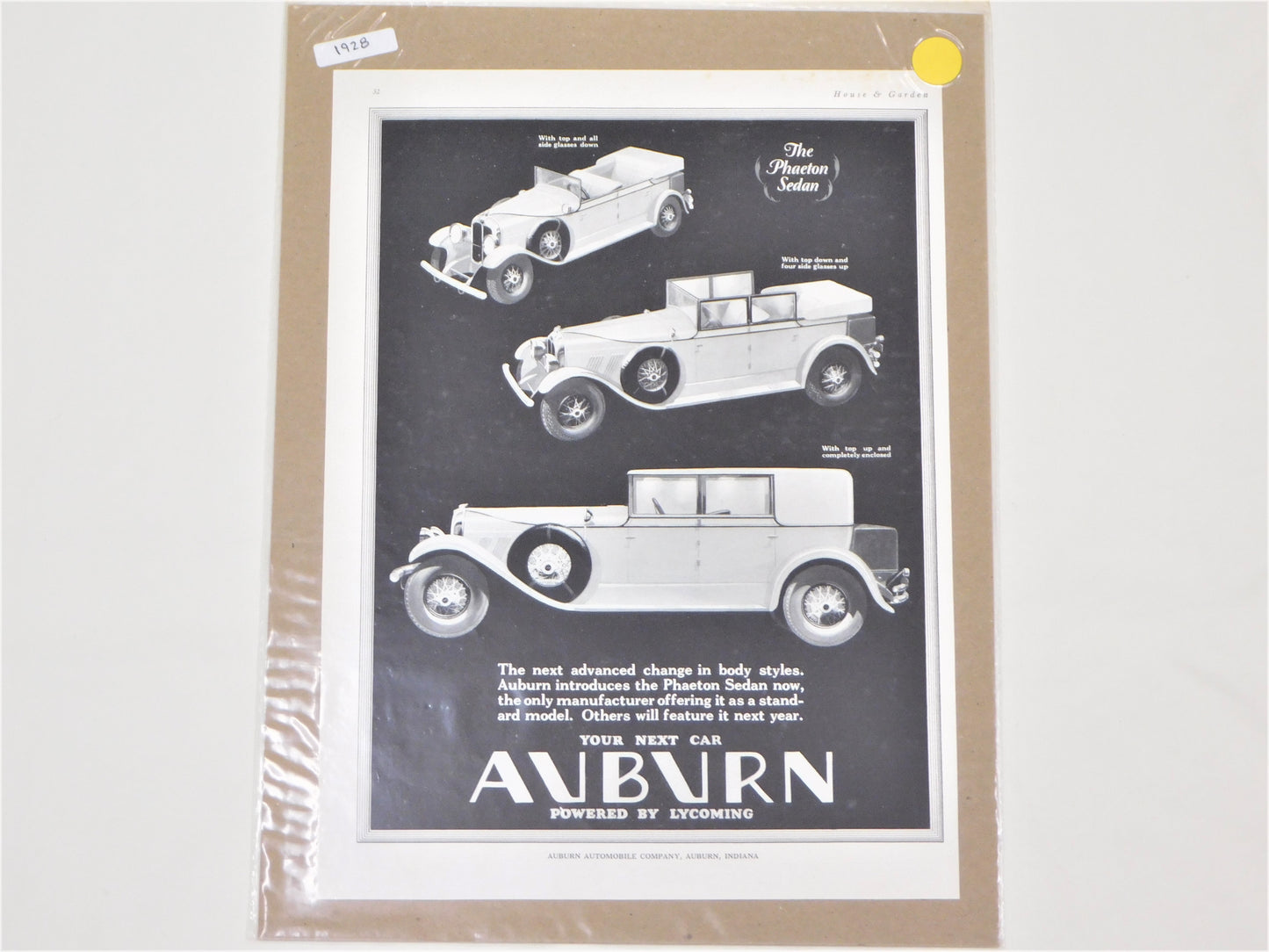 STK 48 1928 Original Auburn Ad