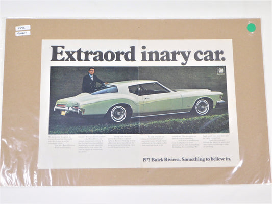 STK 8  1972 Original Buick Riviera Ad