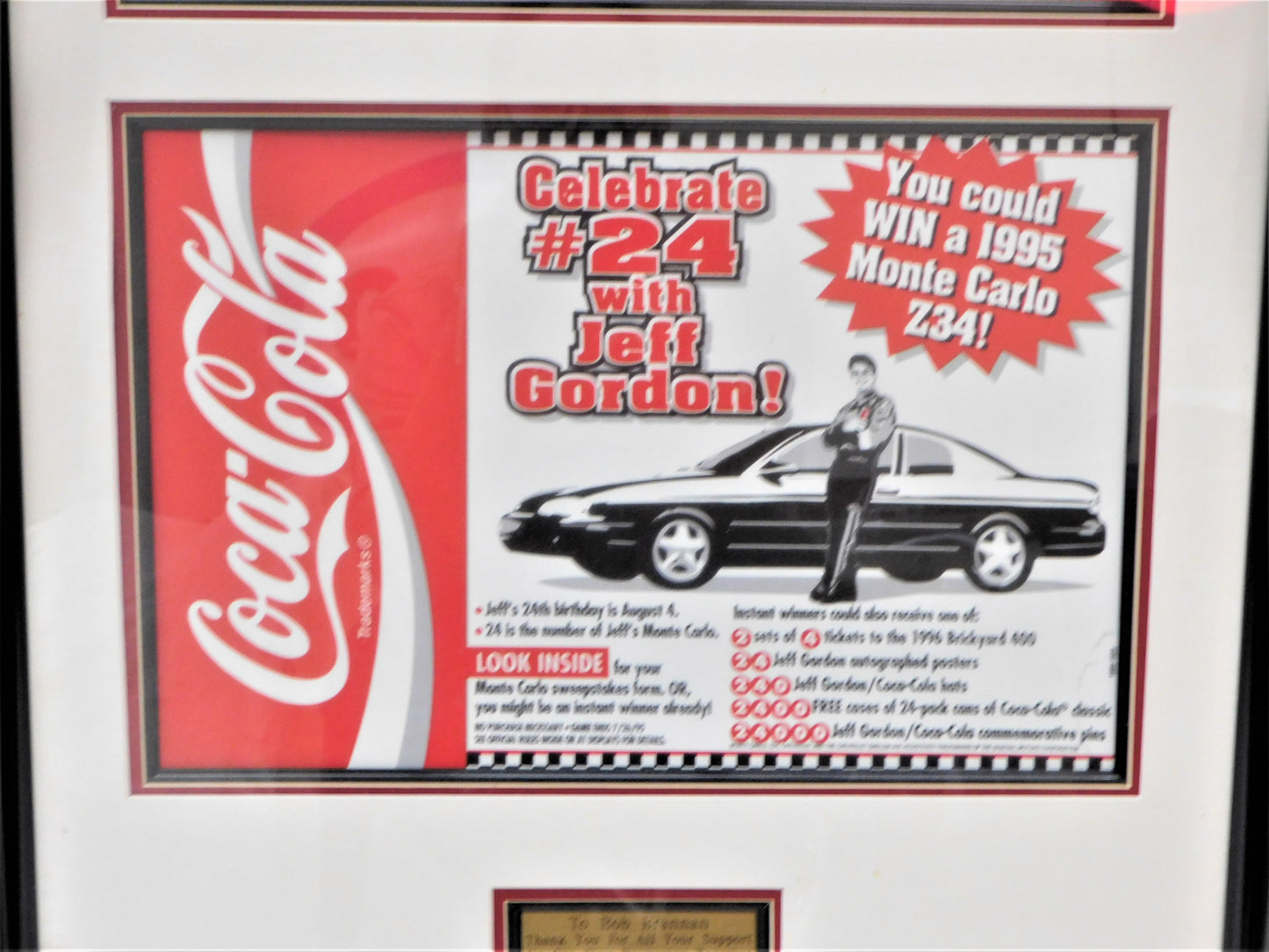 STK 10267  1995 Jeff Gordon's First Promotion with Coca-Cola
