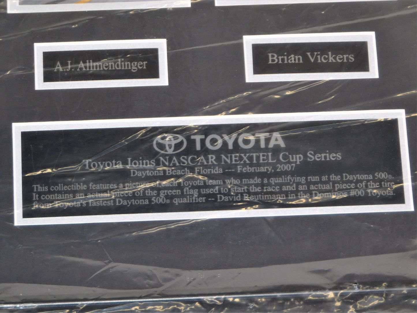 STK 10266  2007 Toyota Joins NASCAR Cup Series Commemorative Frame