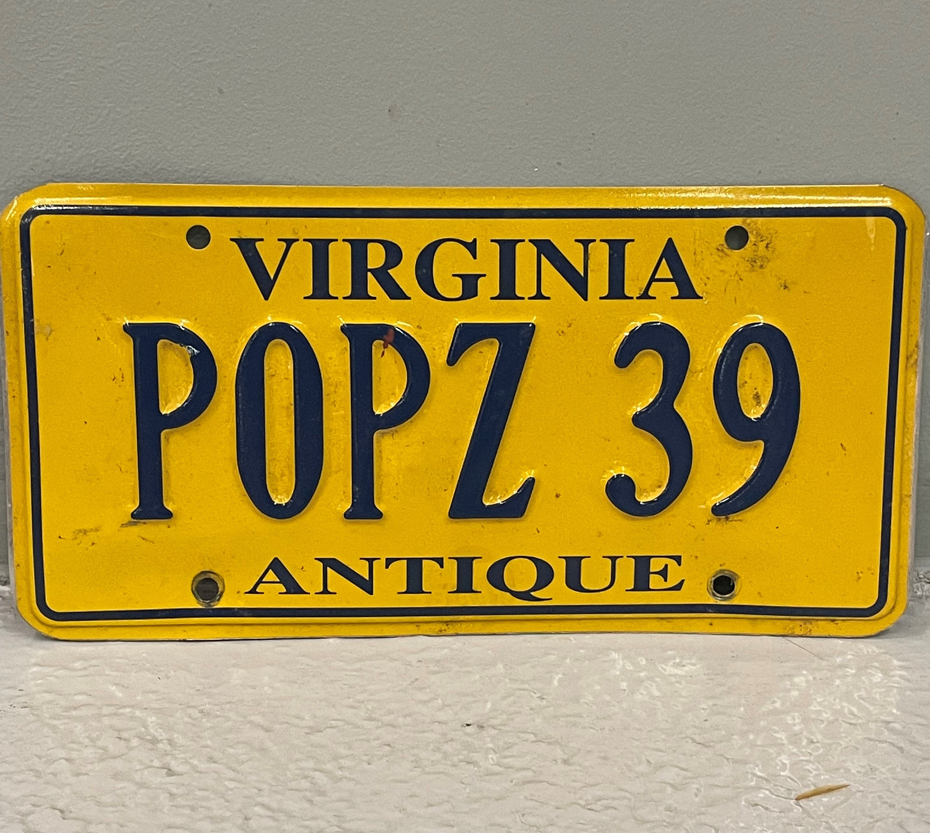 Virginia Antique License Plate – Auto Barn Classic Cars