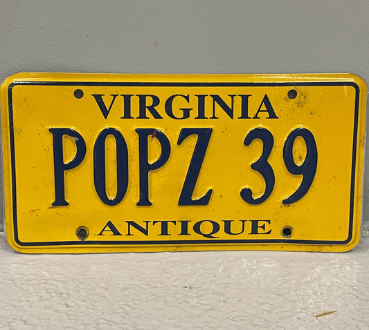STK 10018  Virginia Antique License Plate