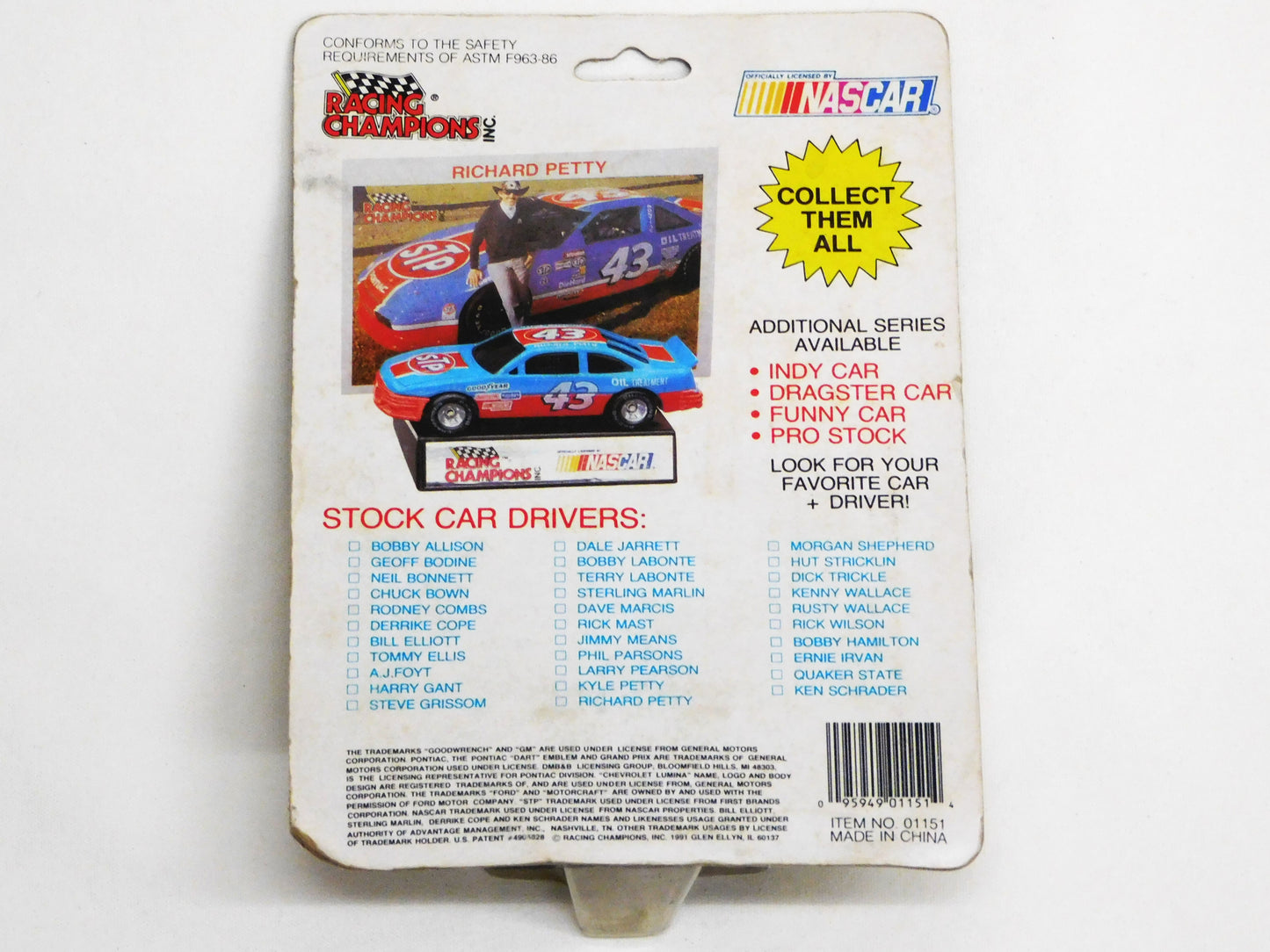 STK 10443 Set of 9 1991/1992 Racing Champions 1:64