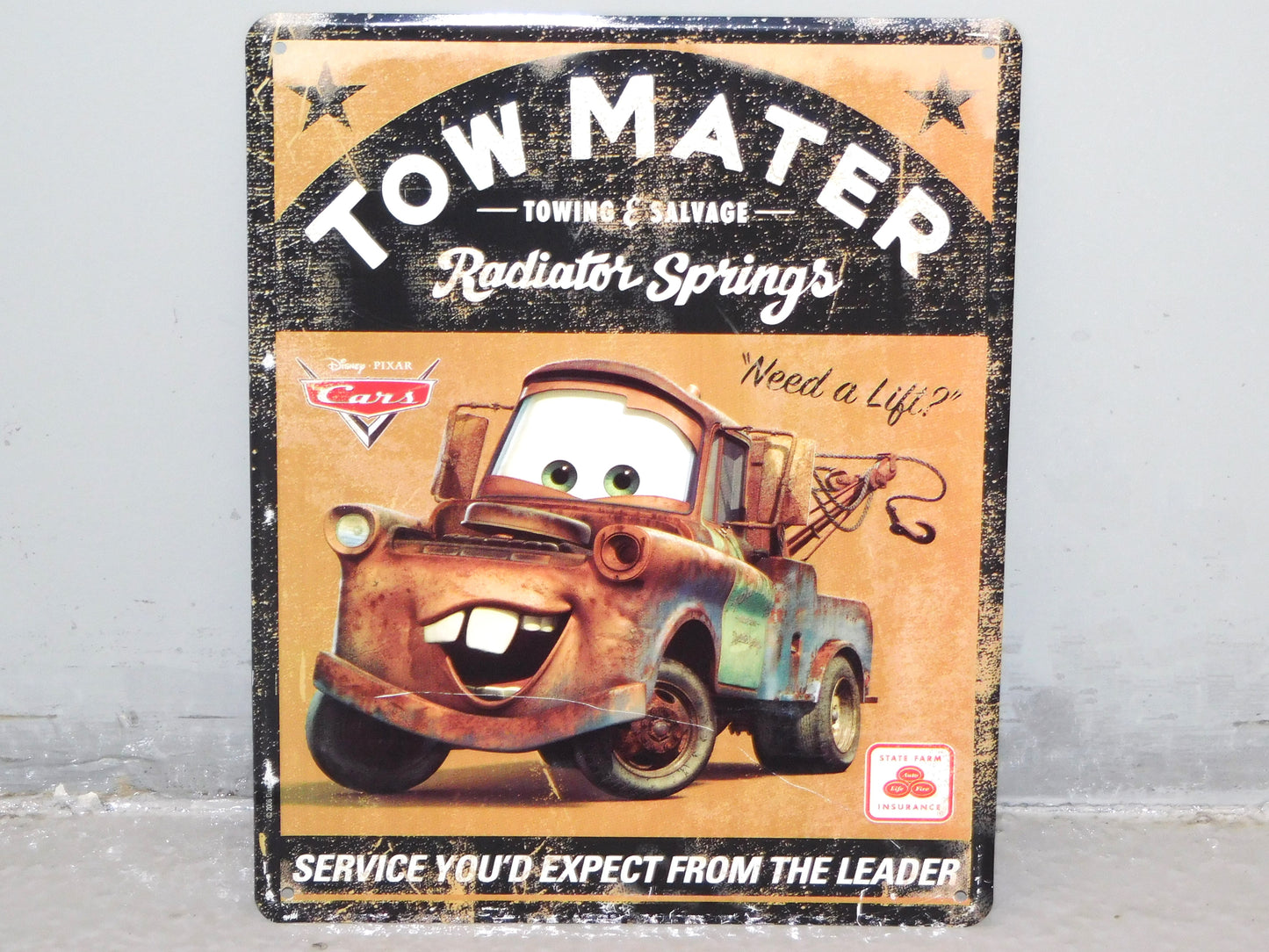 Tow Mater Tin Sign