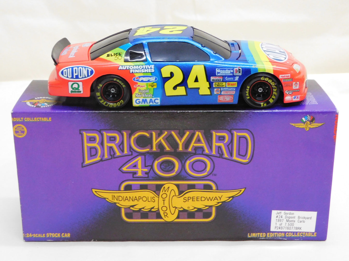 STK 10421 1997 Brickyard 400 Jeff Gordon Diecast with Autographed Ticket