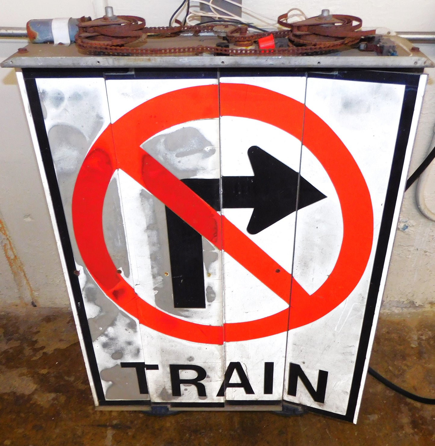 STK 10383  Vintage Dual Message Train Sign