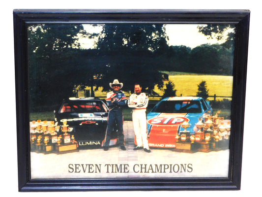 STK 10494  Seven Time Champions Petty & Earnhardt Framed Print