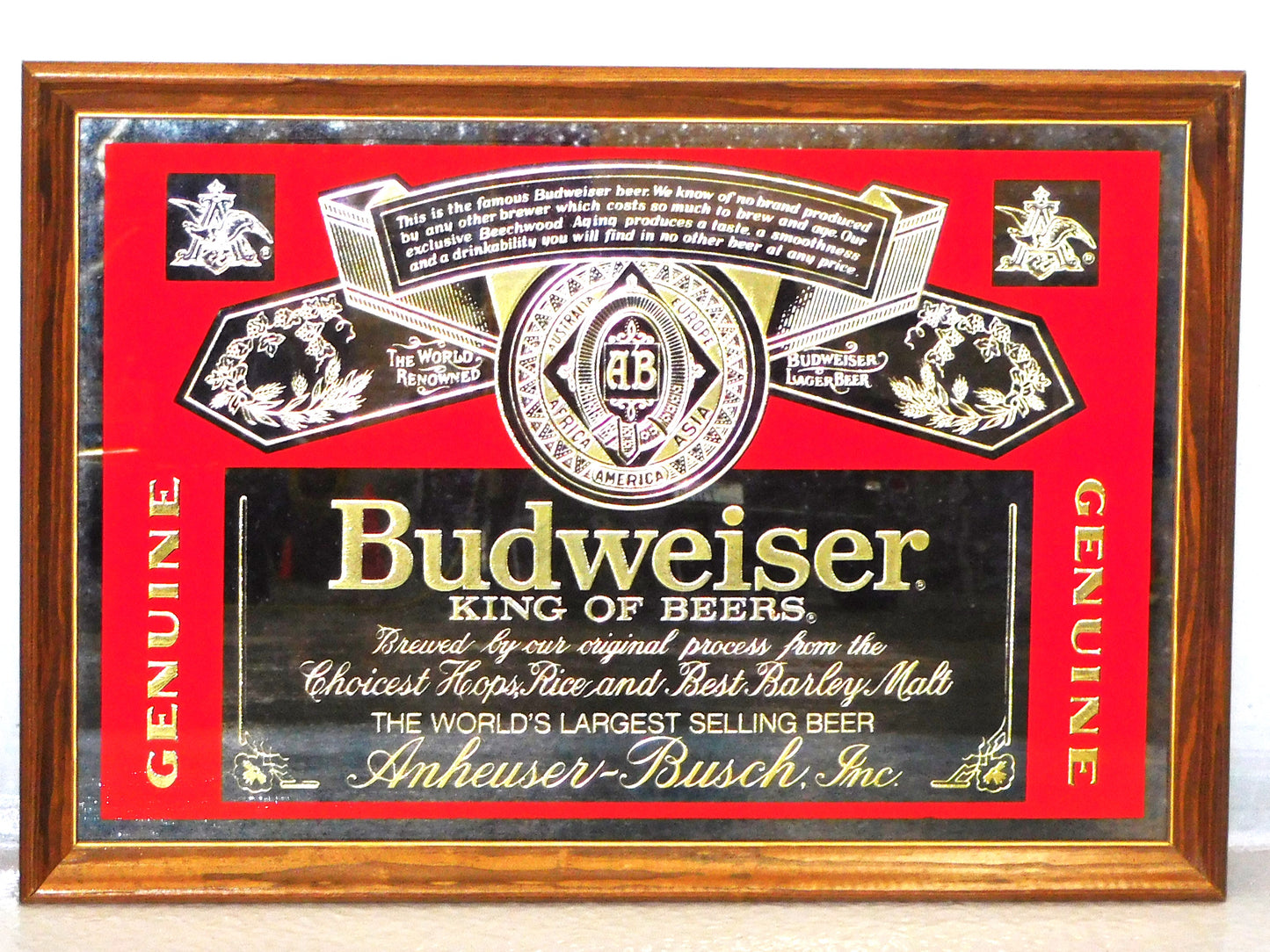 STK 10509 1987 Budweiser Bar Mirror