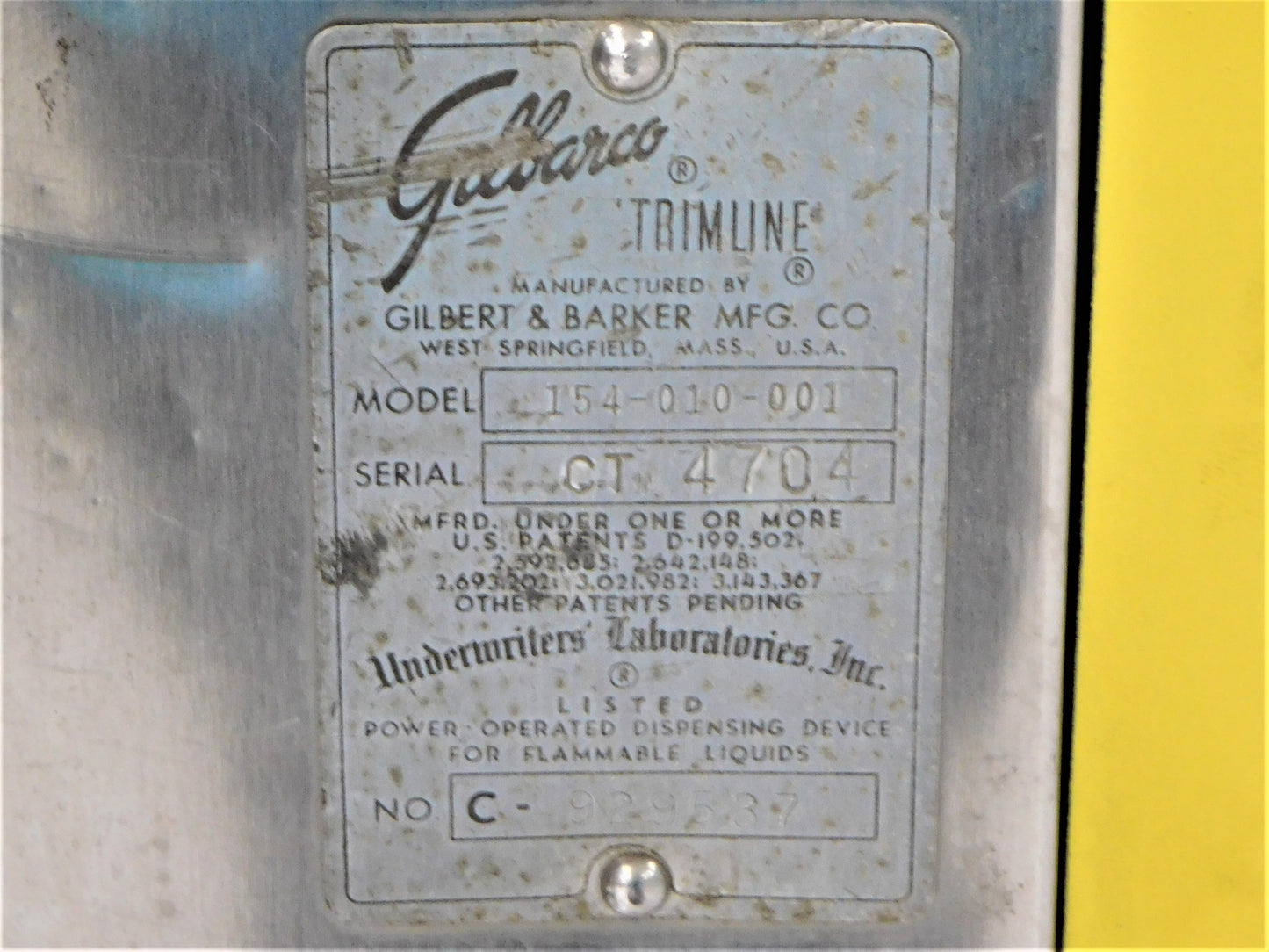 1963 Original Gilbarco Trimline Shell Gas Pump