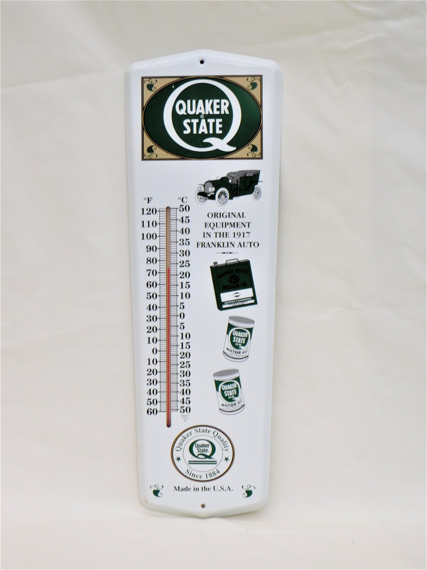 Tall Quaker State Thermometer