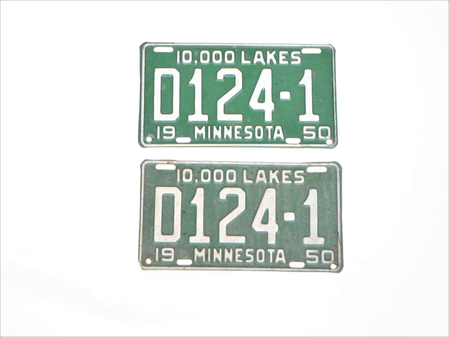 1950 Minnesota License Plate Set