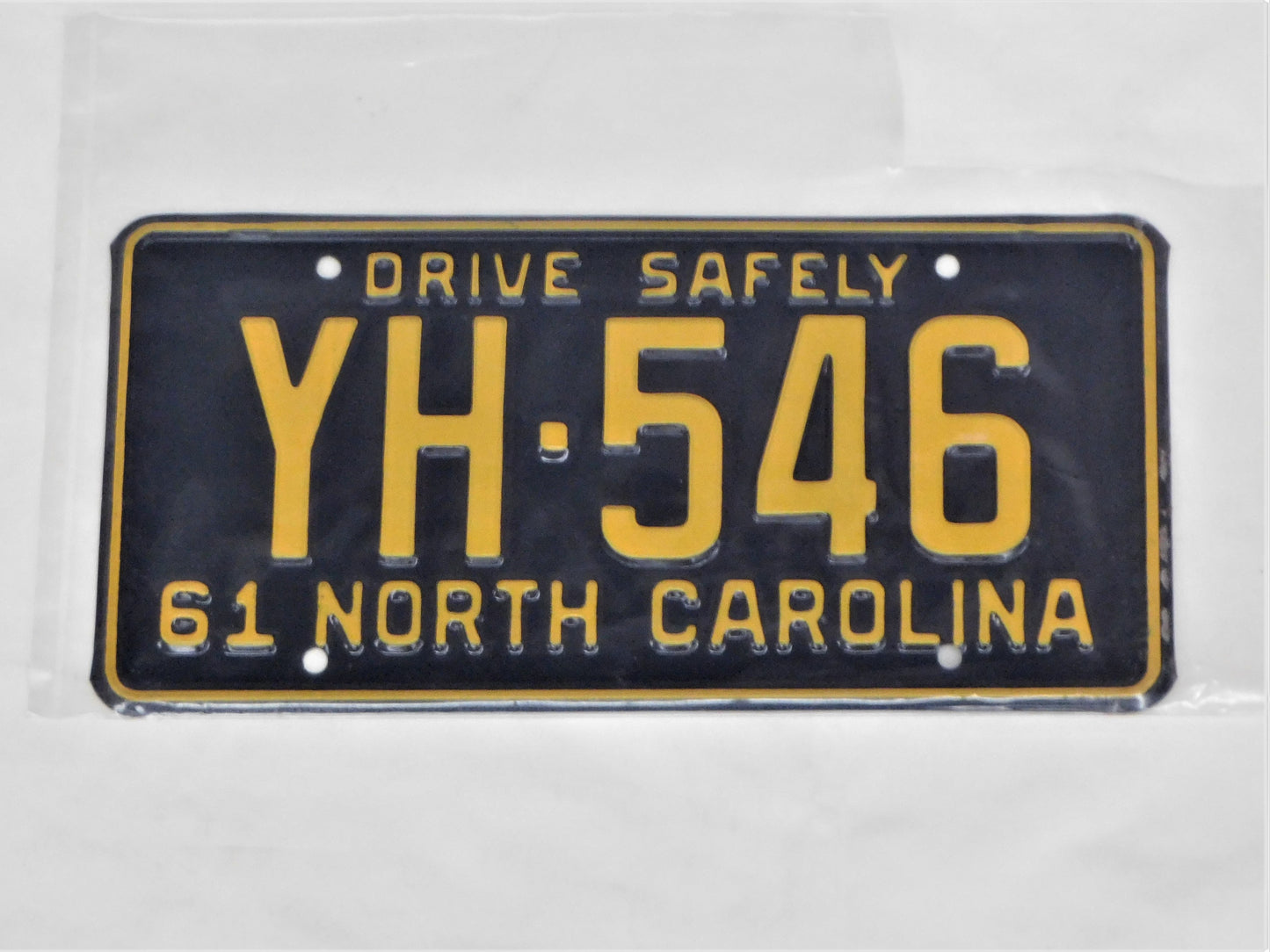 1961 North Carolina Unissued License Plates