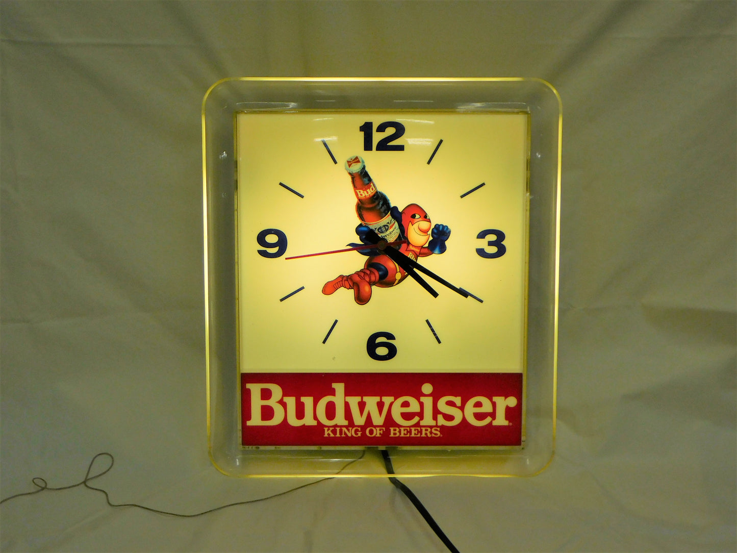 1991 Bud Man Budweiser Clock