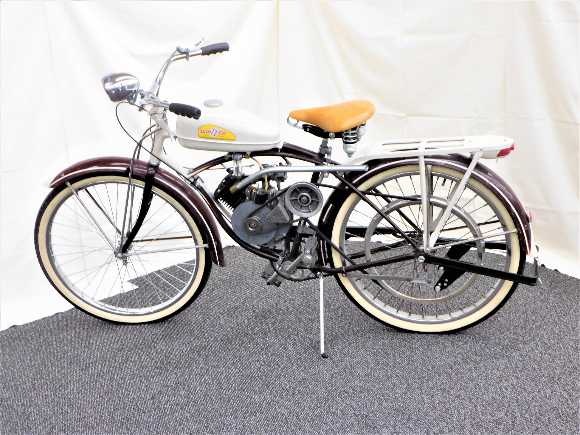 STK 10205 1950 Schwinn S-4 Bicycle w/ Whizzer Motor Auto Barn Classic Cars STK 10205 1950 Schwinn S-4 Bicycle w/ Whizzer Motor Auto Barn Classic Cars