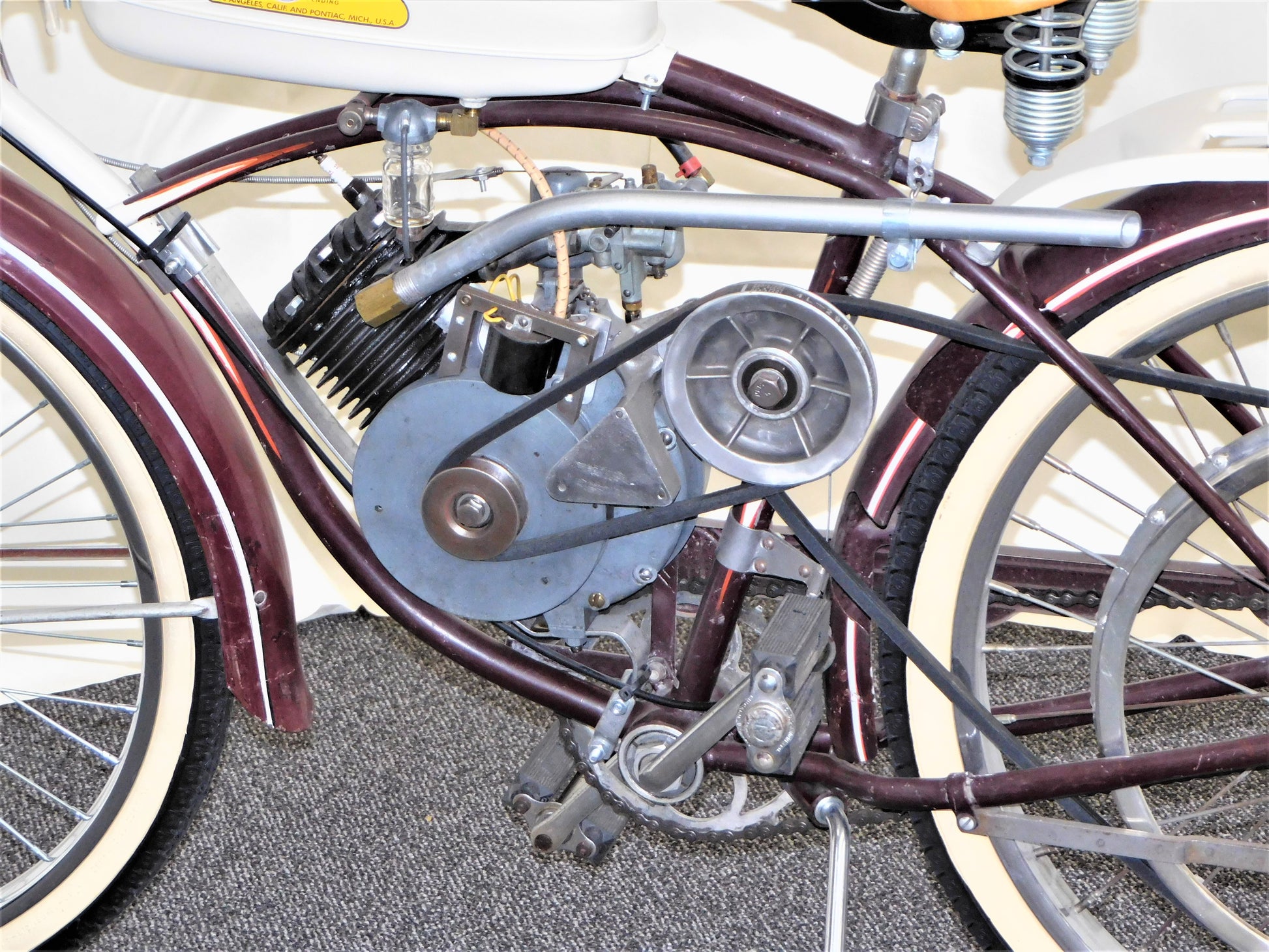 STK 10205 1950 Schwinn S-4 Bicycle w/ Whizzer Motor – Auto Barn Classic Cars STK 10205 1950 Schwinn S-4 Bicycle w/ Whizzer Motor – Auto Barn Classic Cars