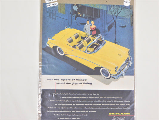 1954 Original Buick Skylark Ad