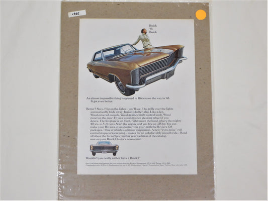 1965 Original Buick Riviera Ad