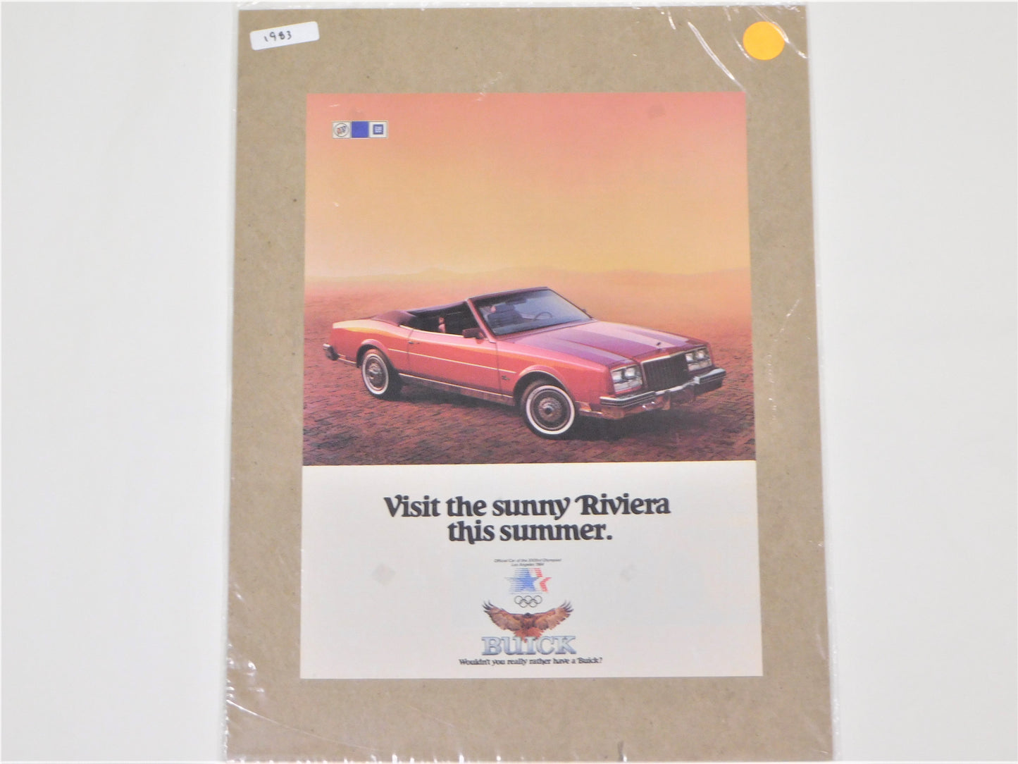 1983 Original Buick Riviera Ad