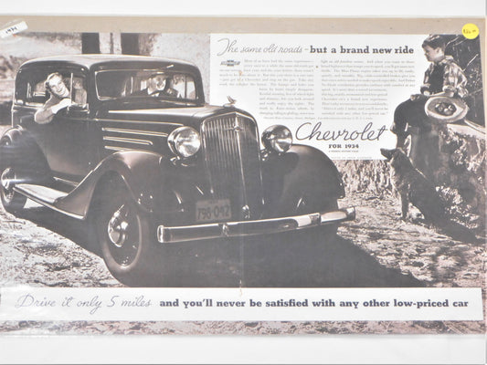 1934 Original Chevrolet Ad