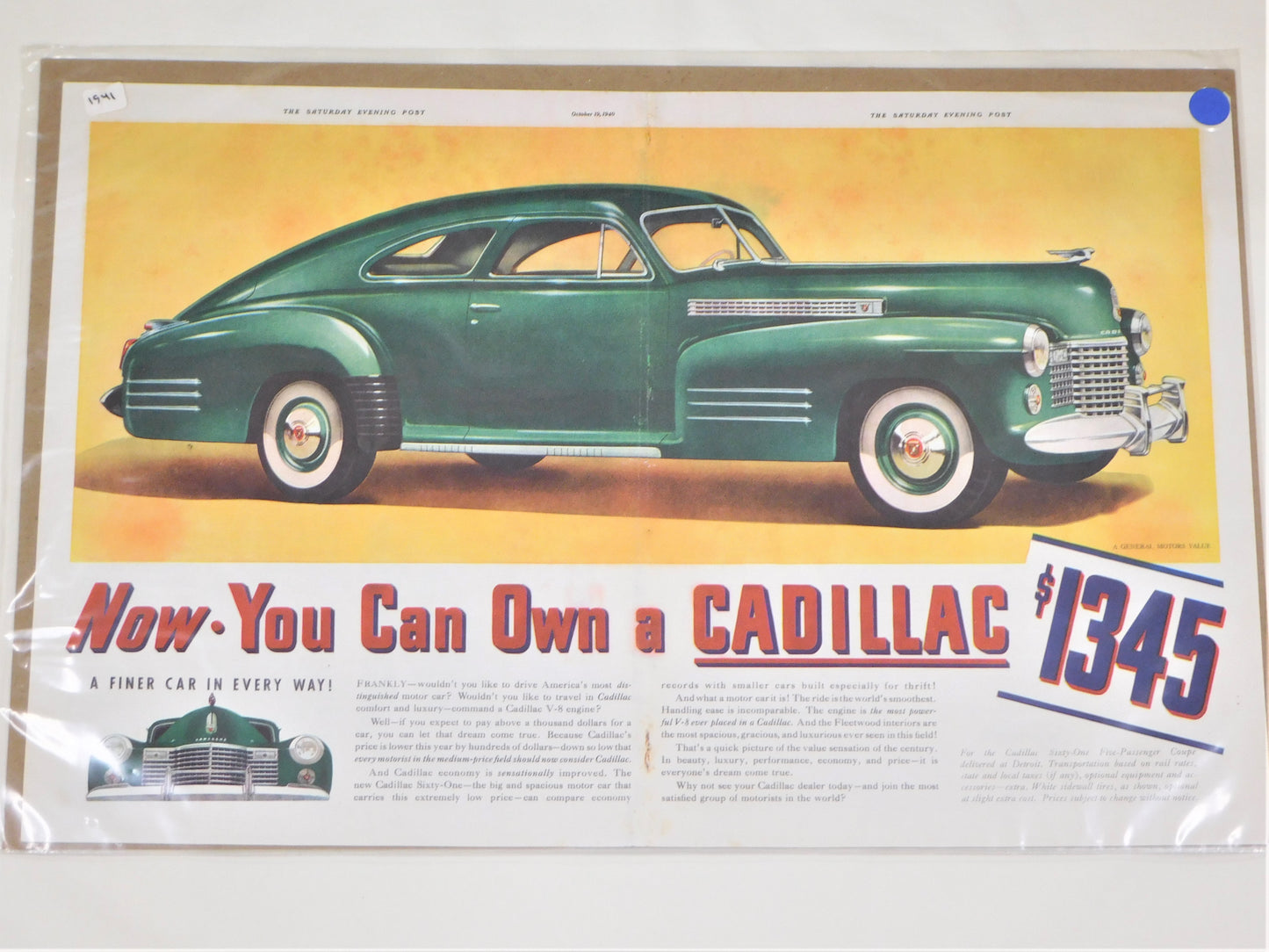 1940 Original Cadillac Ad