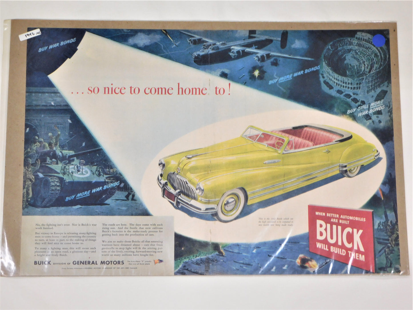 1942/45 Original Buick Ad