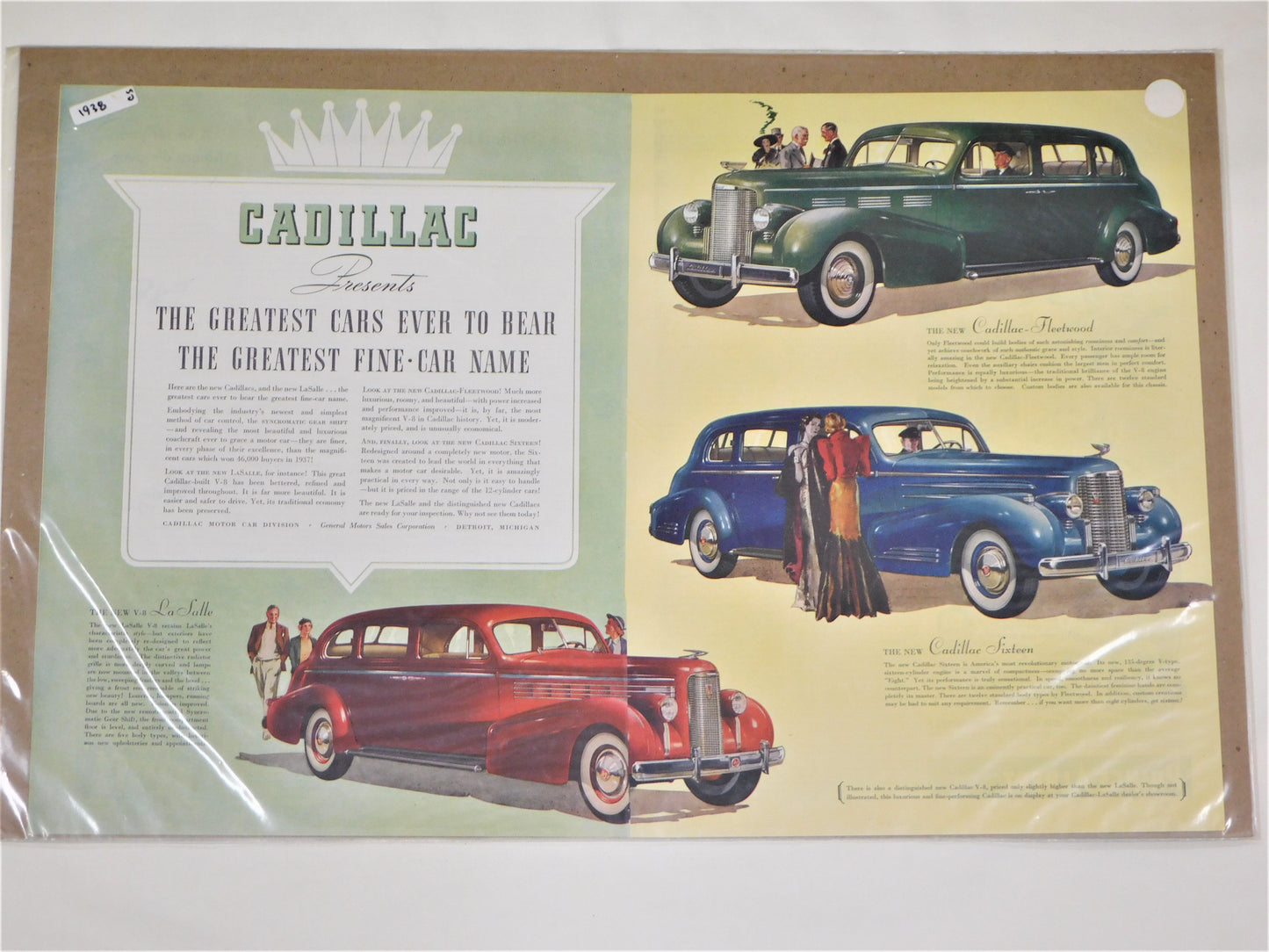 1938 Original Cadillac Ad